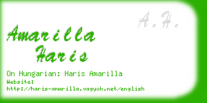 amarilla haris business card